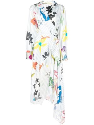 Monse Cascade floral-print shirt dress - Multicolour