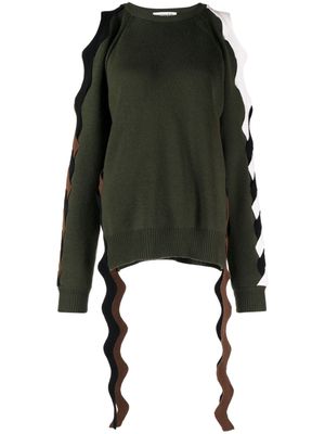 Monse cold-shoulder wool jumper - Green