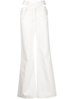 Monse criss-cross wide-leg jeans - White