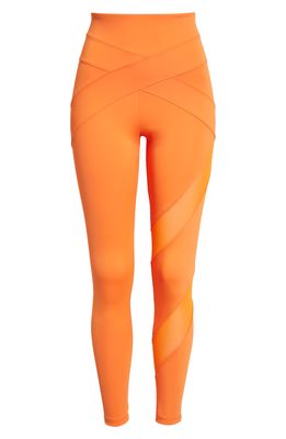 MONSE Crisscross Waist Leggings in Bright Orange