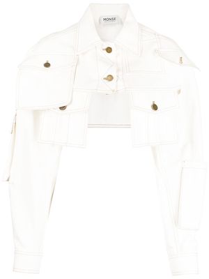 Monse cropped utility jacket - White