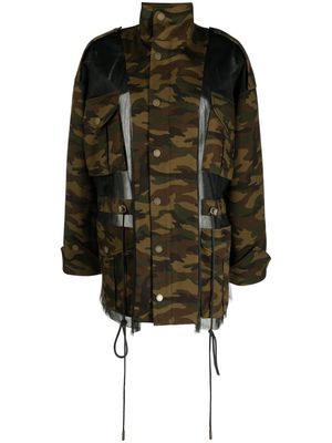 Monse deconstructed camouflage jacket - Black