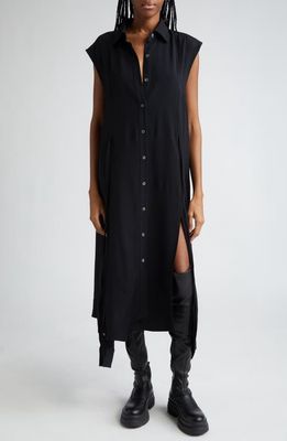 MONSE Deconstructed Shirtdress in Black