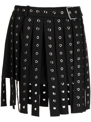 Monse eyelet-detailing asymmetric skirt - Black