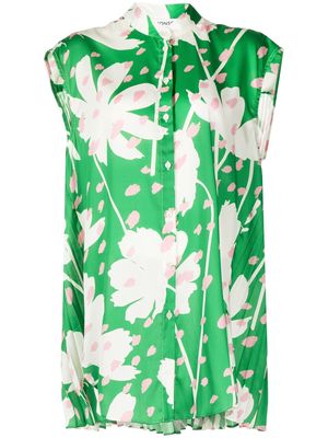 Monse floral-print silk mini dress - Green
