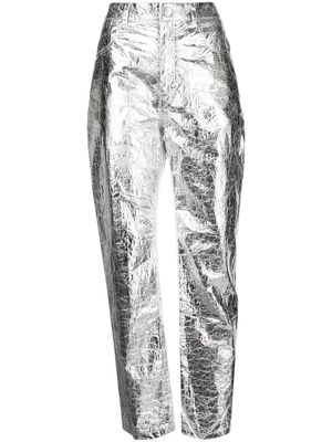 Monse foil straight-leg trousers - Silver