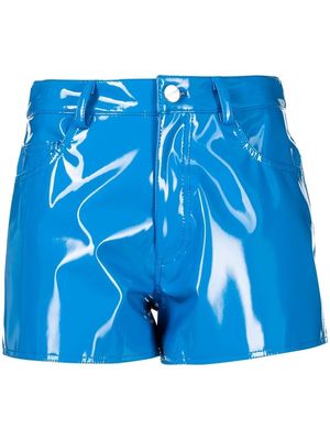 Monse high-shine mini shorts - Blue
