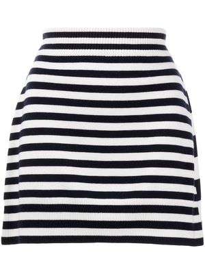 Monse horizontal-stripe mini skirt - Black