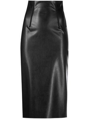 Monse lace-up detail leather skirt - Black