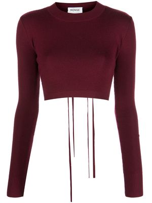 Monse lace-up detail sweatshirt - Red