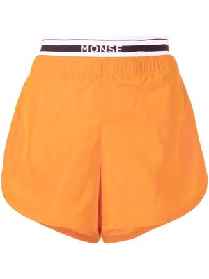 Monse logo-waist running shorts - Orange