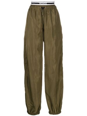 Monse logo-waistband trousers - Green