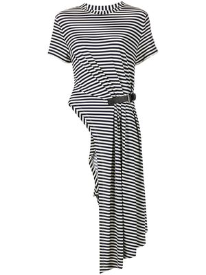 Monse longline striped T-shirt - Black