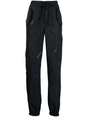Monse multi-zip drawstring-waist trousers - Black