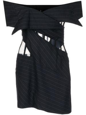 Monse off-shoulder corsed-style dress - Black