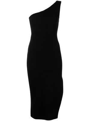 Monse one-shoulder mid-length dress - Black