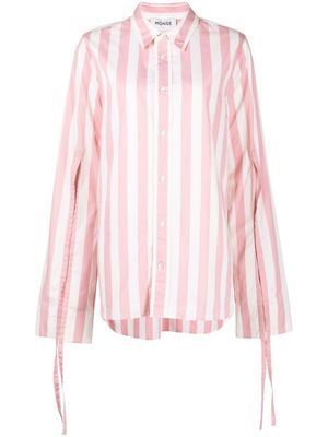 Monse open sleeve striped shirt - Pink