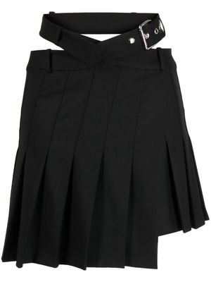 Monse pleated asymmetric mini skirt - Black