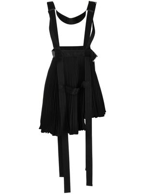 Monse pleated suspender-strap skirt - Black