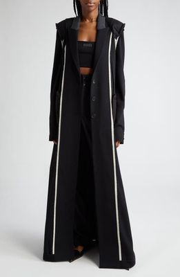 MONSE Reversed Long Coat in Black