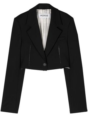 Monse ripped-detail cropped blazer - Black