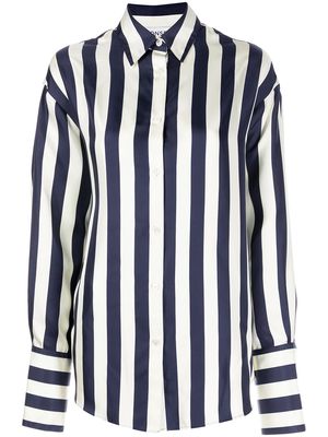 Monse stripe-print silk shirt - Blue