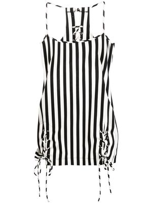 Monse striped cotton mini dress - Black