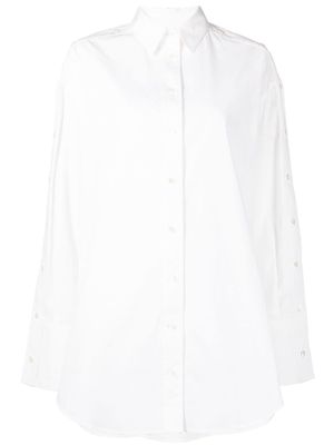Monse tied-sleeve shirt dress - White