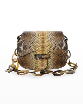 Monsieur Python Saddle Shoulder Bag