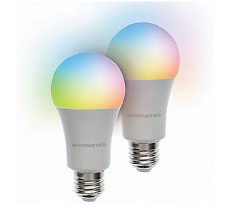 Monster Smart Set of 2 WiFi RGBW Illuminessence Light Bulbs