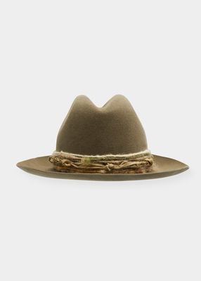 Montana Large-Brim Cotton Felt Fedora Hat