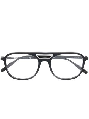 Montblanc double-bridge oversized glasses - Black