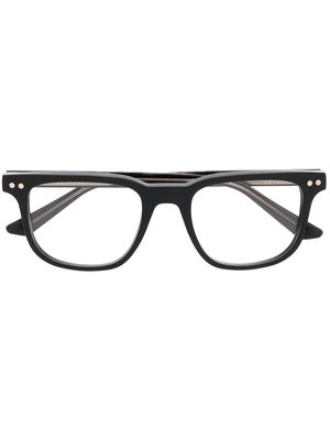 Montblanc logo-detail square-frame glasses - Black