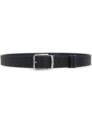 Montblanc logo-engraved leather belt - Blue