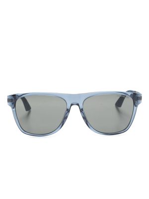 Montblanc logo-plaque square-frame sunglasses - Blue