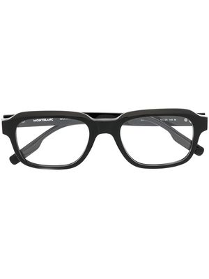 Montblanc logo square-frame glasses - Black