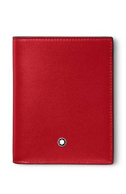 Montblanc Meisterstück Compact Leather Wallet in Coral
