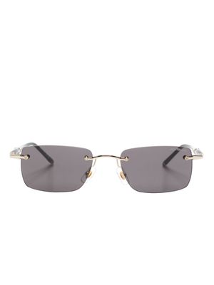 Montblanc rectangle-frame sunglasses - Gold