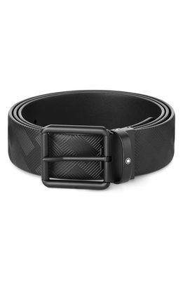Montblanc Reversible Key Strap Leather Belt in Black