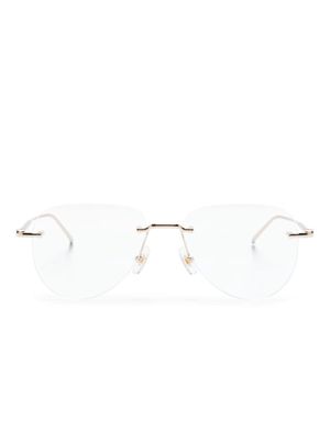 Montblanc rimless navigator-frame glasses - Gold