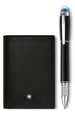 Montblanc StarWalker Fineliner Pen & Business Card Holder Set in Black