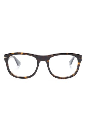 Montblanc tortoiseshell-effect round-frame glasses - Brown