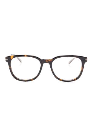 Montblanc tortoiseshell rectangle-frame glasses - Silver