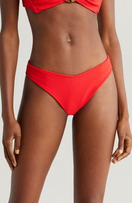 MONTCE Crimson Scrunch Swim Bottoms in Crimson Micro Scrunch