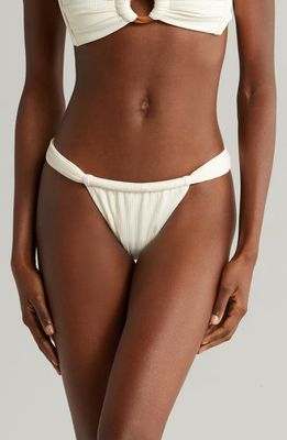 MONTCE Sandra Rib Bikini Bottoms in Cream Rib