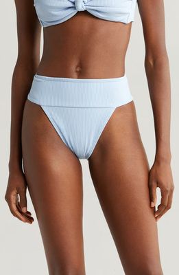 MONTCE Tamarindo Rib High Cut Bikini Bottoms in Peri Rib