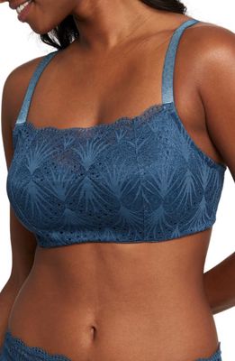 Montelle Intimates Bandeau Muse Lace Bralette in Surf