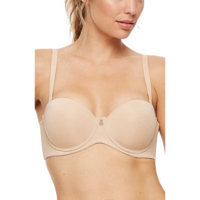 Montelle Intimates Convertible Strapless Underwire Bra in Sand 