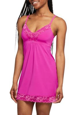 Montelle Intimates Lace Bust Support Chemise in Watermelon