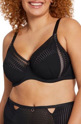 Montelle Intimates Simple Pleasure Full Cup Underwire Muse Bra in Black Moonshell